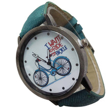 Vintage   Bicycles Male And Female Denim Watch